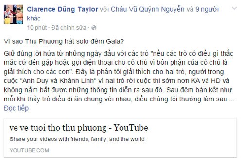 Dung Taylor giai dap ly do Thu Phuong hat solo dem Gala-Hinh-3